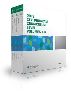 دانلود کتاب CFA Program Curriculum 2019 Level I Volumes 1-6 Box Set شابک ISBN: 9781946442253 نویسنده CFA Institute Cfa Curriculum 2019 8th November 2018